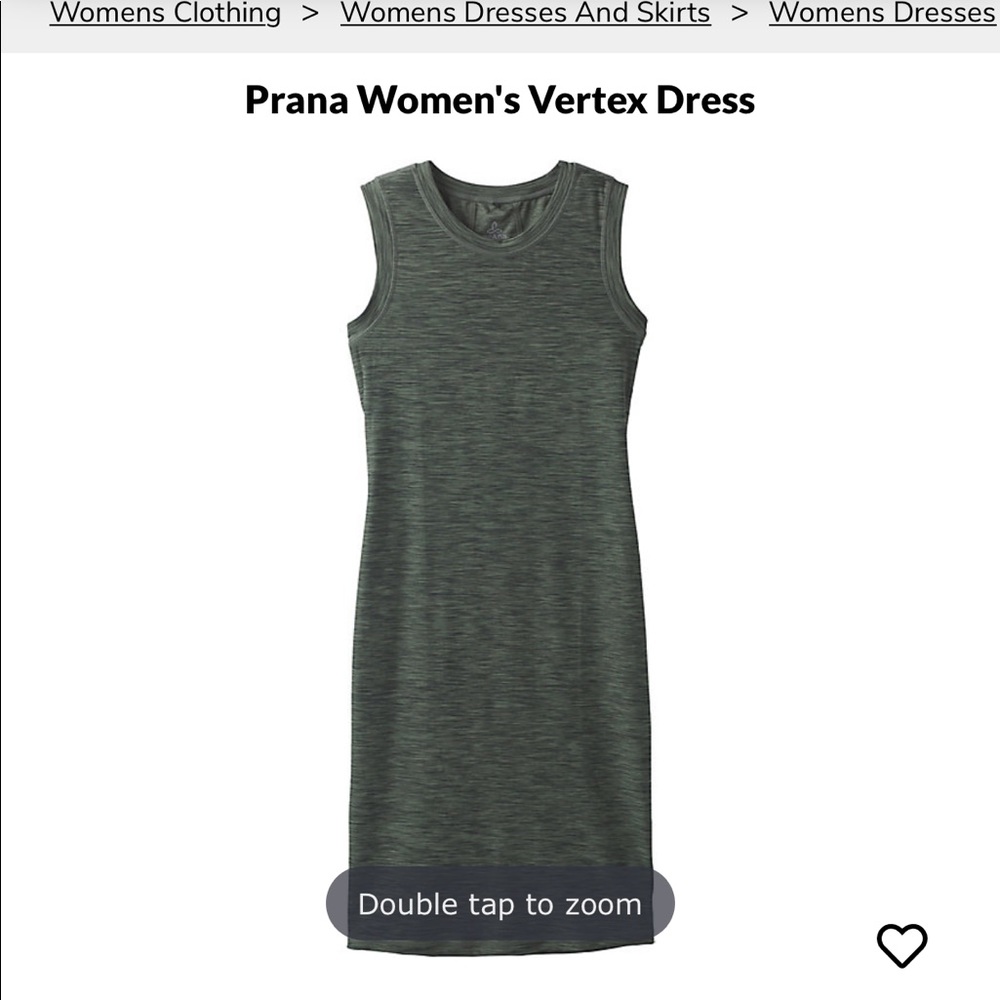 NWT Prana Vertex Dress Forest Green medium